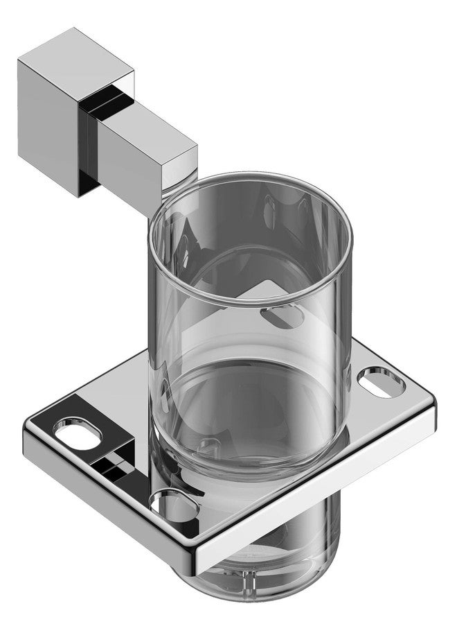 Amity Dzire Tumbler Holder | Toothbrush Holder, Wall Mounted for Bathroom and Wash Basin, AISI 304 Grade Stainless Steel with Chrome Finish - Image 1